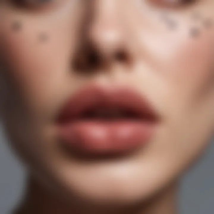 Illustration depicting possible causes of black dots on lips