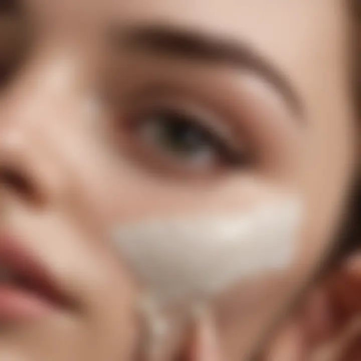 Close-up of natural ingredients used for pore-tightening masks.