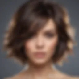 A close-up view of a layered haircut showcasing dynamic front layers