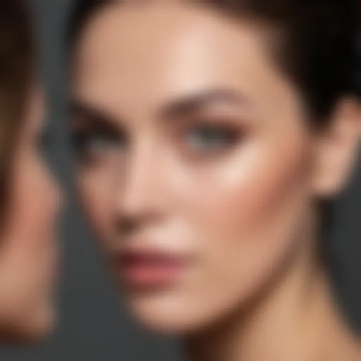 A beauty consultation illustrating face shape analysis