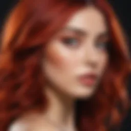 A stunning close-up of Hande Erçel showcasing her vibrant hair color.