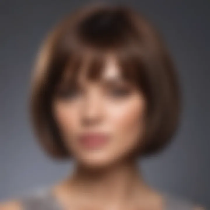 A stylish bob haircut for voluminous hair