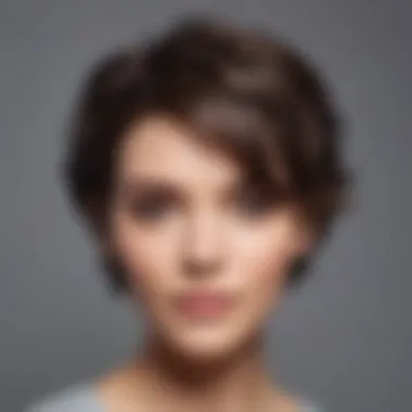 Textured short hairstyle for managing volume