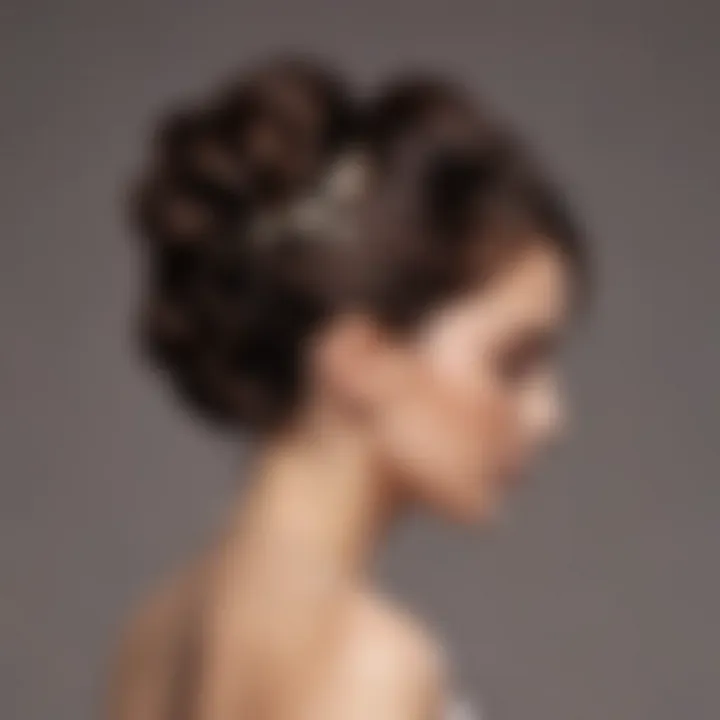 Elegant updo hairstyle showcasing sophisticated styling techniques