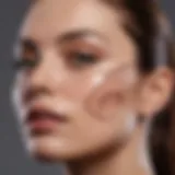 Aesthetic skin treatment showcasing various cutting techniques