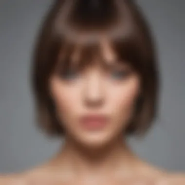 Elegant face-framing layered bangs