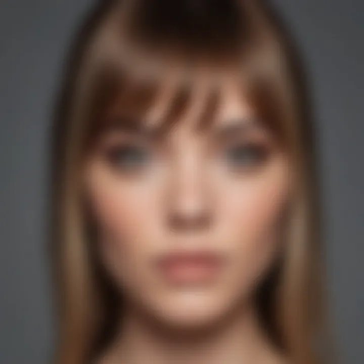 Sophisticated layered bangs for different face shapes