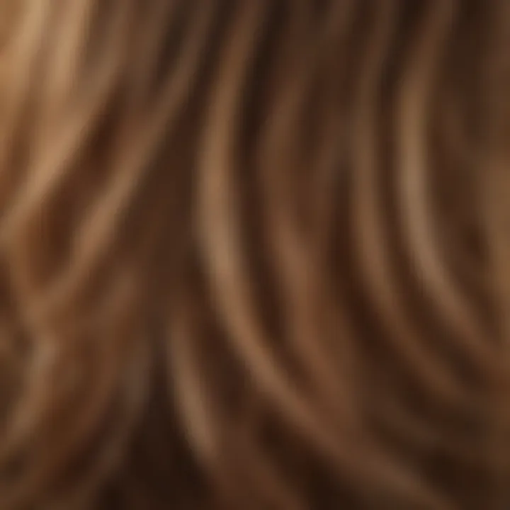 Close-up of healthy hair strands showcasing shine and texture