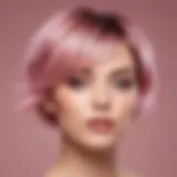 Vibrant short hair color showcasing a blend of pastel shades