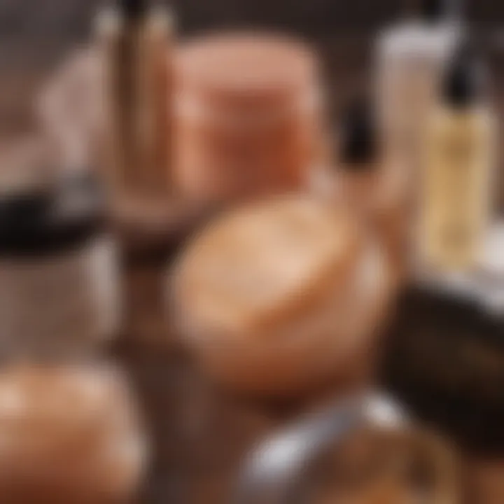 Close-up of hair care products for maintaining bob hairstyles