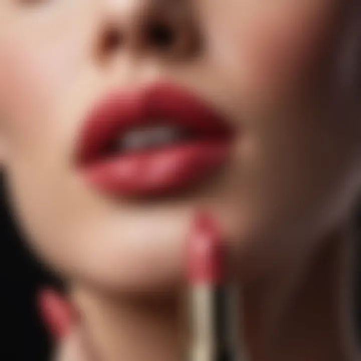 Close-up of lipstick ingredients highlighting quality