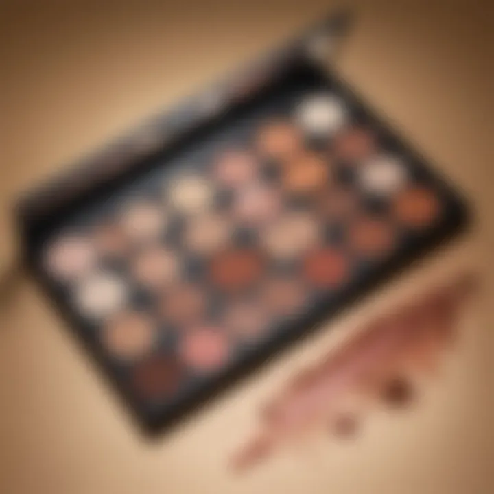 A palette of makeup products suitable for various skin tones