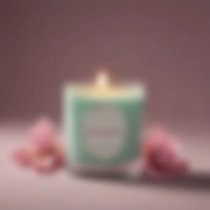 Aesthetic candle with blended colors