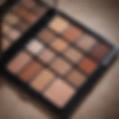 Makeup palette highlighting soft brown hues