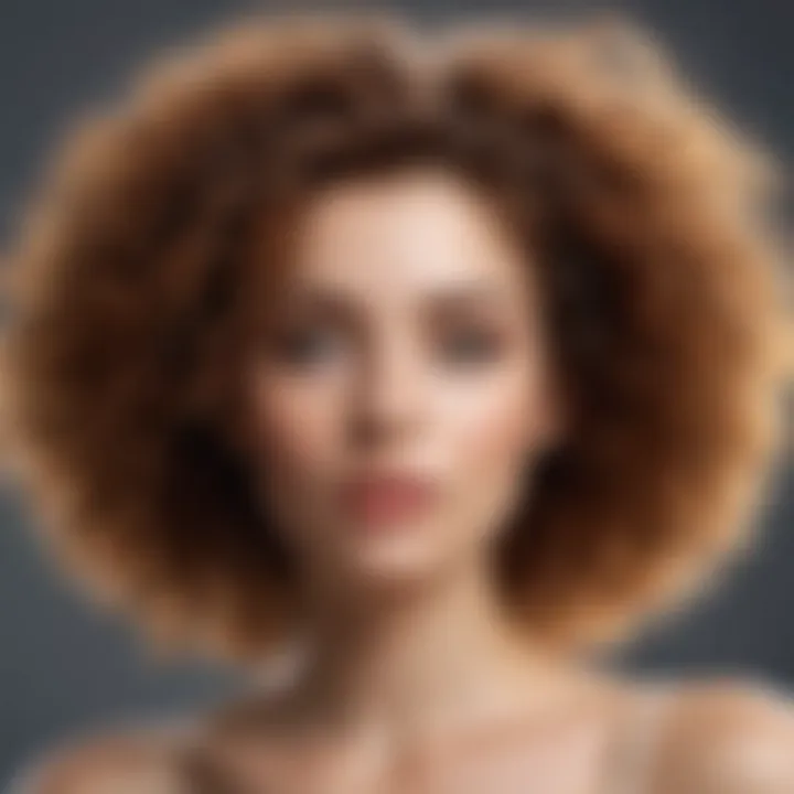 Illustration of frizzy hair with humidity