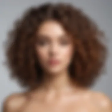 A stylist applying color to curly hair