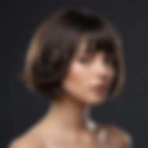 Chic bob hairstyle adorned with decorative hair pins