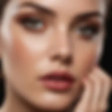 An elegant display of makeup application techniques