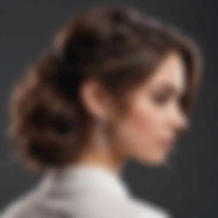 Elegant half-up hairstyle suitable for casual outings